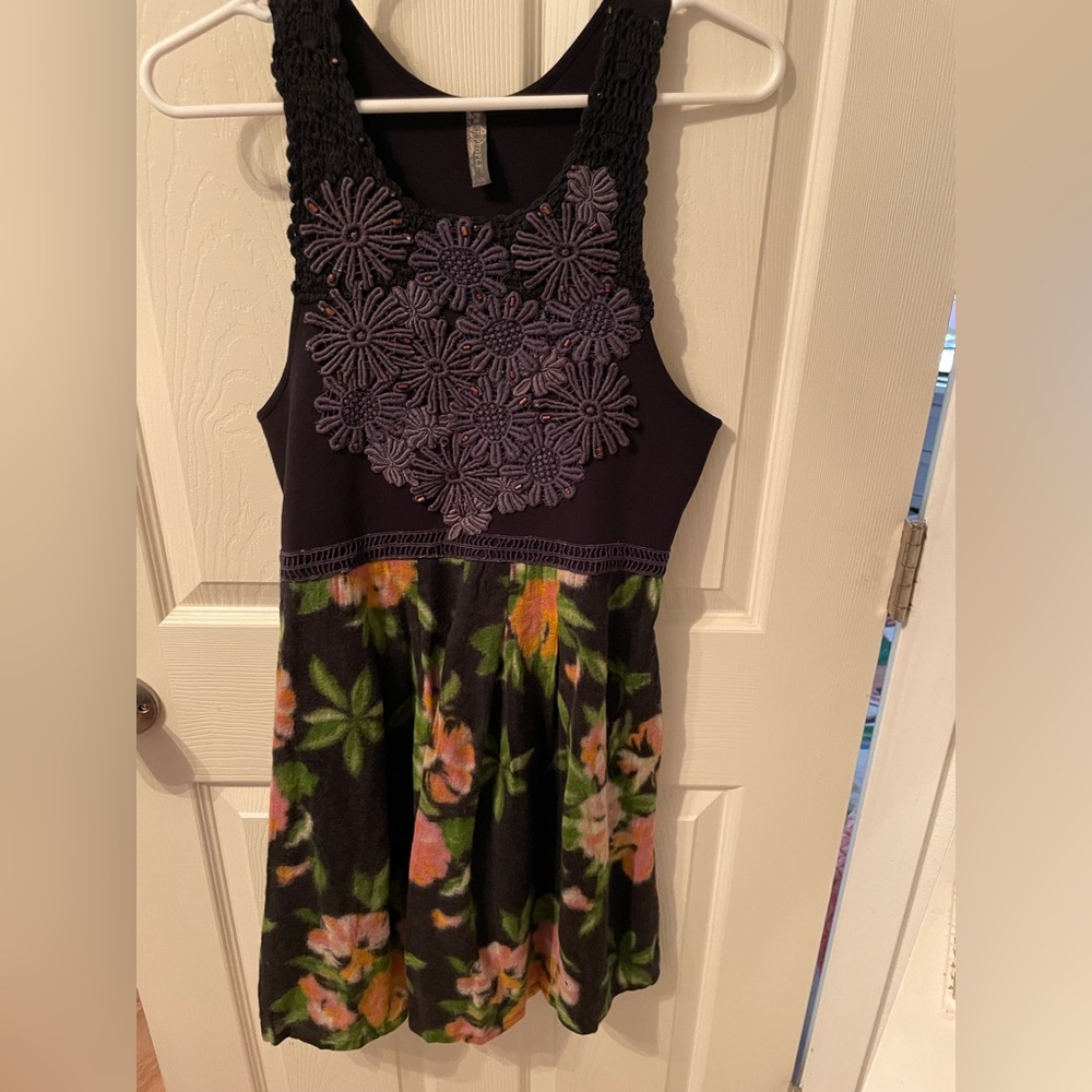 Free People embroidered mini dress